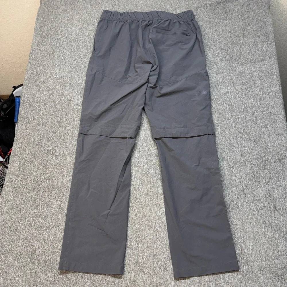 The North Face Mens Gray Hiking Pants Integrated Belt Straight Leg Size 38 Reg